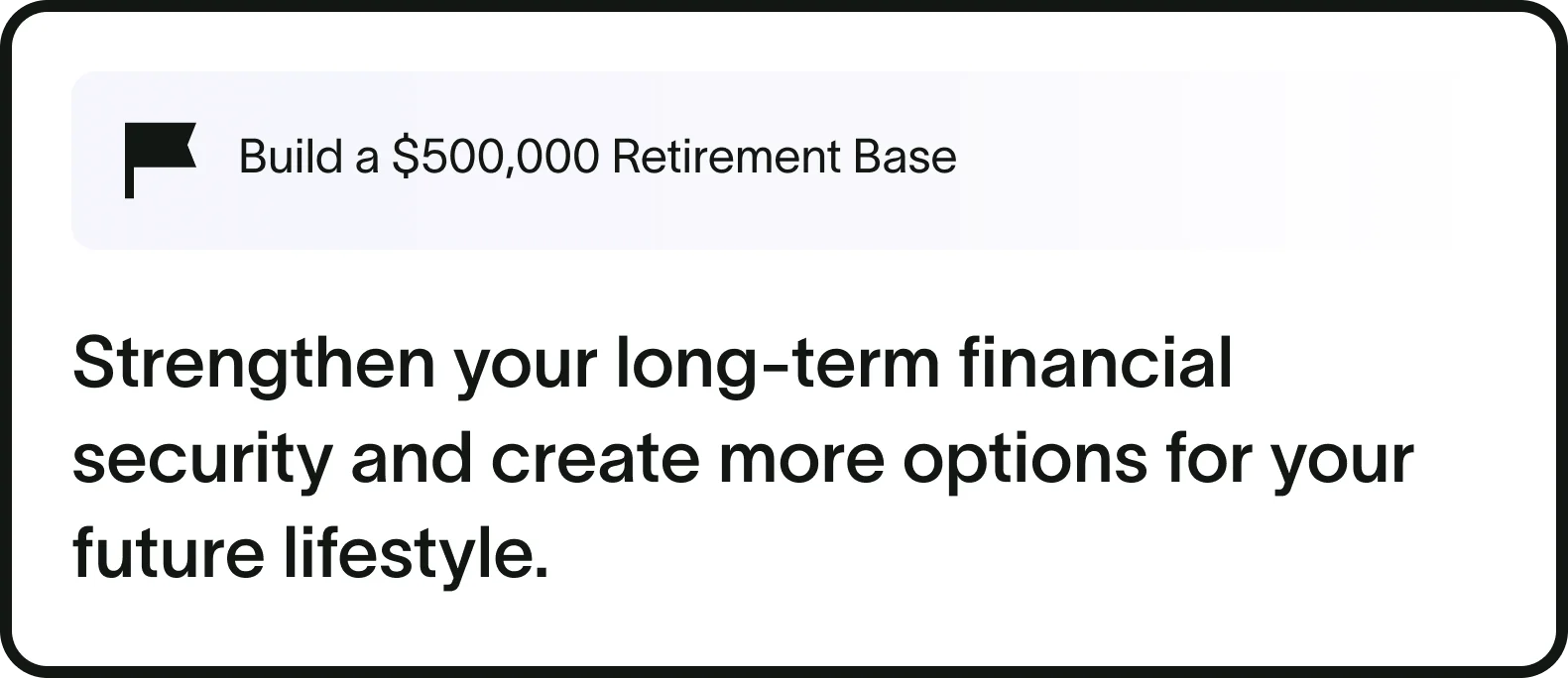 Goal: Save $100,000 in a freedom fund